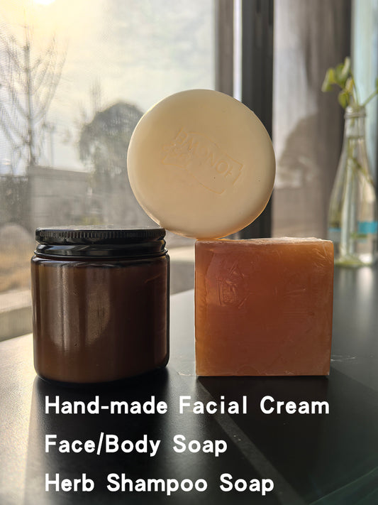 Hand-made Facial Cream Herb Shampoo Soap Goat Face/Body Soup