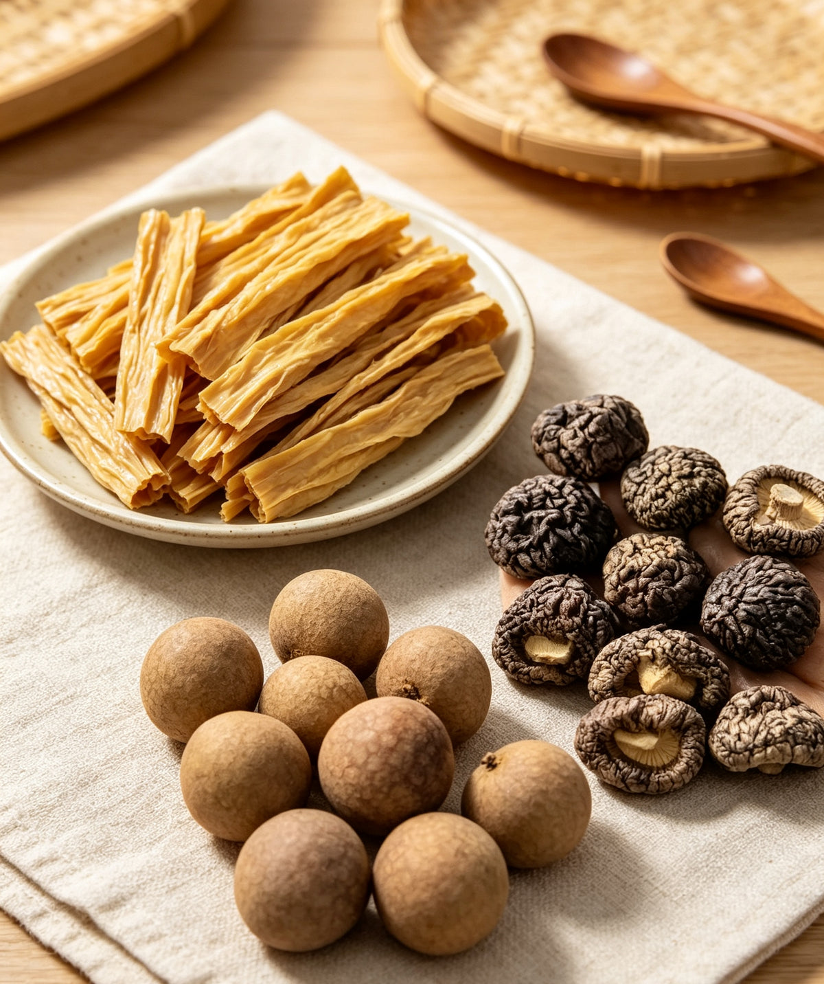 Dried Longan Bean Curd Dried Shitake