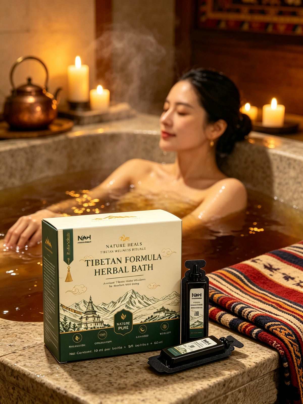 Tibetan Formula Herbal Bath Foot Soak— 4-Stage Body Ritual Dampness